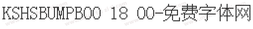 KSHSBUMPBO0 18 00字体转换